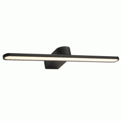 Επίτοιχο φωτιστικό PHOEBE LED 16W θερμό φως 3000k 1040lm μαύρο μεταλλικό 50x12x4cm IP44