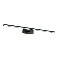Επίτοιχο LED φωτιστικό μπάνιου PALMA 12W 3000k 780lm μαύρο μεταλλικό 66,5x14,5x5cm IP44
