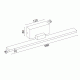 Επίτοιχο LED φωτιστικό CHLOE 16W θερμό φως 3000k 1040lm 56x7x7cm μαύρο μεταλλικό IP44