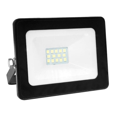 Προβολέας led μαύρος 10W 230V smd 3000K θερμό λευκό φως 800lm στεγανός IP66