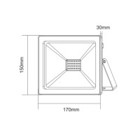 Προβολέας LED SMD FLOOD LUMINAIRE μαύρος 50W 230V smd πράσινο φως στεγανός IP66