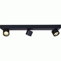 Φωτιστικό LED COB οροφής PLUTO 15W θερμό φως 3000k δέσμης 80° 1200lm μαύρο αλουμινίου 54x7xh10cm