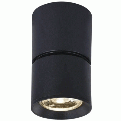 Φωτιστικό οροφής PLUTO LED COB 5W θερμό φως 3000k 400lm δέσμης 80° μαύρο αλουμινίου D5,6xh10cm