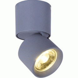 Φωτιστικό οροφής PLUTO LED COB 5W θερμό φως 3000k 400lm δέσμης 80° γκρι αλουμινίου D5,6xh10cm
