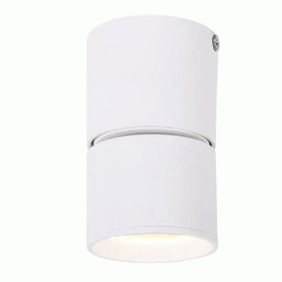 Επίτοιχο φωτιστικό PLUTO LED COB 5W θερμό φως 3000k 400lm δέσμης 80° λευκό αλουμινίου D5,6xh10cm