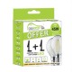 Λάμπα led filament σφαιρική Ε14 5W 230V 2700k θερμό λευκό φως 400Lm σε blister 2 τμχ