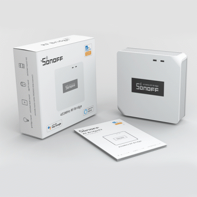 Sonoff RF Bridge 433MHz RF-BRIDGER2 λευκό για μετατροπή ασύρματων χειριστηρίων ή αισθητήρων σε WiFi