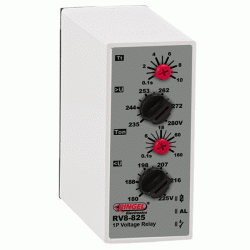 Μονοφασικός επιτηρητής τάσης RINGEL RV8-825 με άνω & κάτω όριο ρύθμισης, χρόνο πτώσης & επαναφοράς