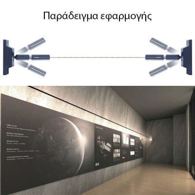 Βάσεις Roofpath με ρυθμιζόμενο βραχίονα 45° λευκές σετ 2 τεμαχίων για τοποθέτηση ταινιών LED
