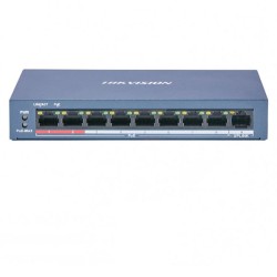 Ethernet Switch 9 θυρών 8x100Mbps PoE & 1x100Mbps UPLINK 60W max HIKVISION DS-3E0109P-E/M(B)