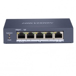 Ethernet Switch 5 θυρών 1x1000Mbps HiPoE 3x1000Mbps PoE & 1x100Mbps UPLINK 60W max HIKVISION DS-3E05