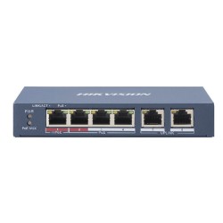 Ethernet Switch 4 x 100Mbps PoE θύρες &  2 x 100Mbps UPLINK 35W max HIKVISION DS-3E0106P-E/M