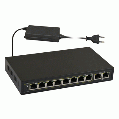 PoE Ethernet Switch PULSAR S108-90W 10x ports 10/100Mb/s