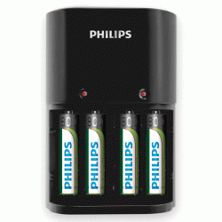Φορτιστής μπαταριών AA & AΑΑ NiMH PHILIPS SCB1450NB με 4x AAA
