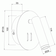 Επίτοιχο LED φωτιστικό ZEUS 3+4W θερμό φως 3000k 280lm λευκό μεταλλικό D13,5x7cm Επίτοιχο LED φωτιστικό ZEUS 3+4W θερμό φως 3000k 280lm λευκό μεταλλικό D13,5x7cm
