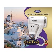 Σεσουάρ για ξενοδοχεία StarPro SP-603 επίτοιχης τοποθέτησης 1200W 1 ταχύτητα & 1 επίπεδο θερμοκρασία Σεσουάρ για ξενοδοχεία StarPro SP-603 επίτοιχης τοποθέτησης 1200W 1 ταχύτητα & 1 επίπεδο θερμοκρασία