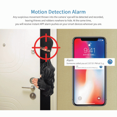 Κάμερα SECTEC WiFi IP ST-891-2MTY Tuya 2MP 1080p με Smart track λειτουργία ανίχνευσης κίνησης