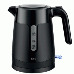 Bραστήρας χωρητικότητας 1.0L 1500W σε μαύρο χρώμα LIFE ELEMENT BLACK