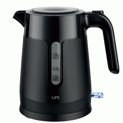 Bραστήρας χωρητικότητας 1.0L 1500W σε μαύρο χρώμα LIFE ELEMENT BLACK Bραστήρας χωρητικότητας 1.0L 1500W σε μαύρο χρώμα LIFE ELEMENT BLACK