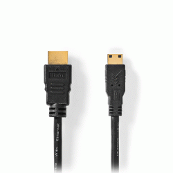 Καλώδιο High speed HDMI με Ethernet 10.2Gbps HDMI αρσενικό- HDMI mini αρσενικό με επίχρυσες επαφές 1.50m και δυνατότητα ARC 