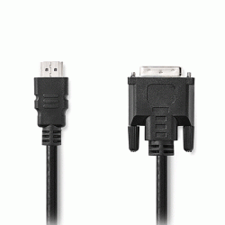 Καλώδιο σύνδεσης High Speed HDMI από αρσενικό σε DVI-D 24+1-Pin αρσενικό 3.00m σε μαύρο χρώμα