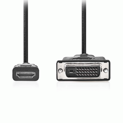 Καλώδιο σύνδεσης High Speed HDMI από αρσενικό σε DVI-D 24+1-Pin αρσενικό 3.00m σε μαύρο χρώμα