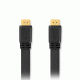 Καλώδιο πλακέ μεταφοράς δεδομένων High speed HDMI με Ethernet από HDMI αρσενικό σε HDMI αρσενικό με επίχρυσες επαφές, 2.00m