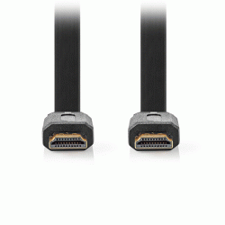 Καλώδιο πλακέ μεταφοράς δεδομένων High speed HDMI με Ethernet από HDMI αρσενικό σε HDMI αρσενικό με επίχρυσες επαφές, 2.00m Καλώδιο πλακέ μεταφοράς δεδομένων High speed HDMI με Ethernet από HDMI αρσενικό σε HDMI αρσενικό με επίχρυσες επαφές, 2.00m