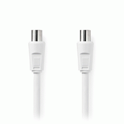 Καλώδιο κεραίας RF αρσενικό RF θηλυκό 90dB 10m με διπλή θωράκιση σε λευκό χρώμα
