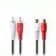 Καλώδιο προέκτασης stereo 2x RCA-2x RCA θηλυκό 10.0m σε μαύρο χρώμα ιδανικό για τη σύνδεση συσκευών όπως με ενισχυτή