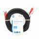 Καλώδιο προέκτασης stereo 2x RCA-2x RCA θηλυκό 10.0m σε μαύρο χρώμα ιδανικό για τη σύνδεση συσκευών όπως με ενισχυτή