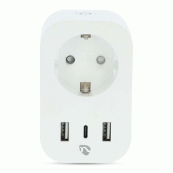 Wi-Fi Smart πρίζα με 3 θύρες φόρτισης USB και μετρητή κατανάλωσης ενέργειας 3680W
