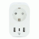 Wi-Fi Smart πρίζα με 3 θύρες φόρτισης USB και μετρητή κατανάλωσης ενέργειας 3680W