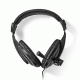 Ακουστικά κεφαλής NEDIS headset με καλώδιο 1.80m και ρυθμιζόμενο στήριγμα κεφαλής σε μαύρο χρώμα Ακουστικά κεφαλής NEDIS headset με καλώδιο 1.80m και ρυθμιζόμενο στήριγμα κεφαλής σε μαύρο χρώμα