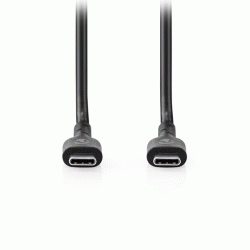 Καλώδιο USB High-Speed Type-C αρσενικό σε USB Type-C αρσενικό 2.00m μαύρο χρώμα Καλώδιο USB High-Speed Type-C αρσενικό σε USB Type-C αρσενικό 2.00m μαύρο χρώμα