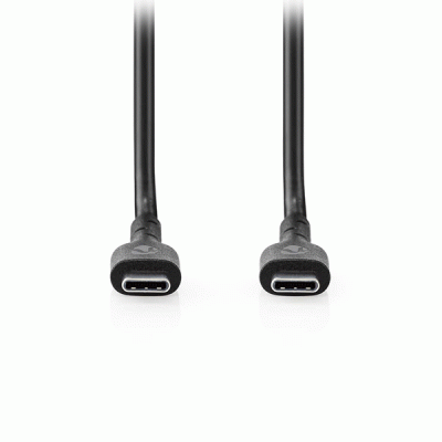 Καλώδιο USB High-Speed Type-C αρσενικό σε USB Type-C αρσενικό 2.00m μαύρο χρώμα 