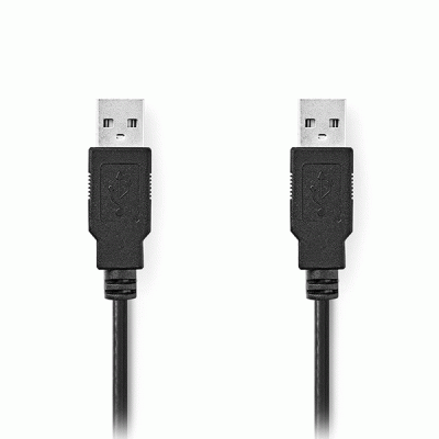 Καλώδιο USB High-Speed A αρσενικό- USB A αρσενικό 3.00m μαύρο χρώμα κατάλληλο για σύνδεση μιας συσκευής με υποδοχή USB A σε έναν Η/Υ Καλώδιο USB High-Speed A αρσενικό- USB A αρσενικό 3.00m μαύρο χρώμα κατάλληλο για σύνδεση μιας συσκευής με υποδοχή USB A σε έναν Η/Υ