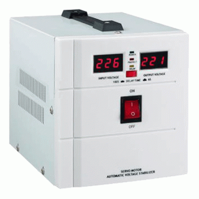 Σταθεροποιητής τάσης μονοφασικός SVC-1000VA servo ακρίβεια τάσης εξόδου +-8% με έξοδο 2 πρίζες σούκο Σταθεροποιητής τάσης μονοφασικός SVC-1000VA servo ακρίβεια τάσης εξόδου +-8% με έξοδο 2 πρίζες σούκο