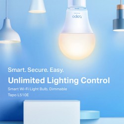 Smart λάμπα LED TP-LINK 8.7W 806lm E27 2700k θερμό λευκό φως δέσμης 220° ντιμαριζόμενη