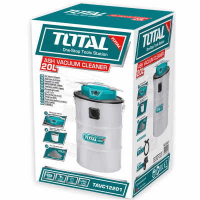 Σκούπα στάχτης TOTAL TAVC12201 1200W 20Lit με μήκος σωλήνα 1m και καλώδιο ρεύματος 2m Σκούπα στάχτης TOTAL TAVC12201 1200W 20Lit με μήκος σωλήνα 1m και καλώδιο ρεύματος 2m
