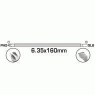 Κατσαβίδι μαγνητικό διπλό TOTAL THT250206 PH2 + SL6.3 X 160