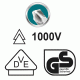Κατσαβίδι μαγνητικού σταυρού TOTAL THTISPH060 1000V PH0X60