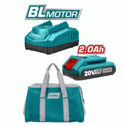 Μπουλονόκλειδο μπαταρίας λιθίου TOTAL TIWLI2001 20V 2Ah 300Nm με LED ένδειξη χωρητικότητας