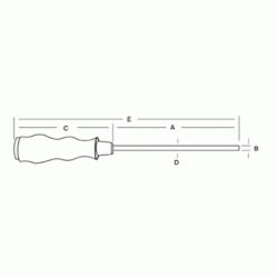 Κατσαβίδι εξάγωνο με μαγνητική μύτη TORX T-10 19400-T10 T/PRO'SKIT από κράμα χάλυβα και αντιολισθητικό υλικό