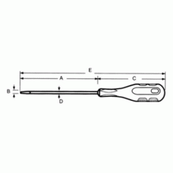 Κατσαβίδι με μαγνητική μύτη ακριβείας 2X150mm SD-213B S/PRO SKIT από κράμα χάλυβα και αντιολισθητική πορτοκαλί λαβή