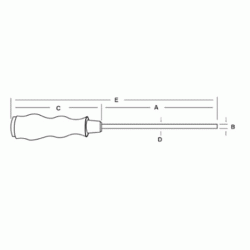 Κατσαβίδι TORX με τρύπα T-05H T/PRO'SKIT και μπλε αντιολισθητική λαβή