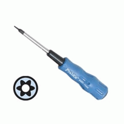 Κατσαβίδι TORX με τρύπα T-05H T/PRO'SKIT και μπλε αντιολισθητική λαβή