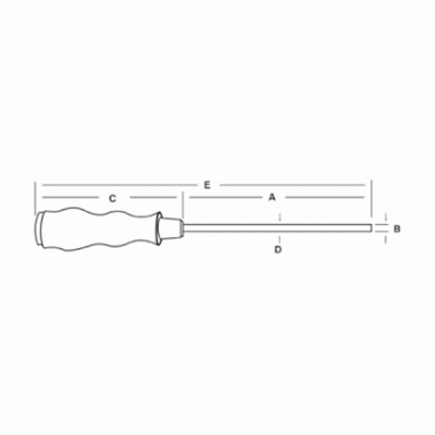 Κατσαβίδι TORX με τρύπα T-06H T/PRO'SKIT και μπλε εργονομική λαβή