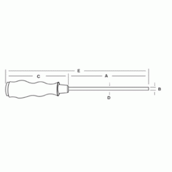 Κατσαβίδι TORX με τρύπα T07H T/PRO'SKIT και μπλε εργονομική λαβή