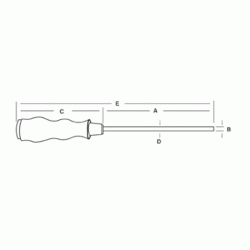 Κατσαβίδι TORX T08H T/PRO'SKIT με τρύπα και αντιολισθητική μπλε λαβή